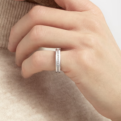 [Star Jewelry]ZERO 1 ONE-BAND PAVED DIAMONDS ON THE SPIRAL RING