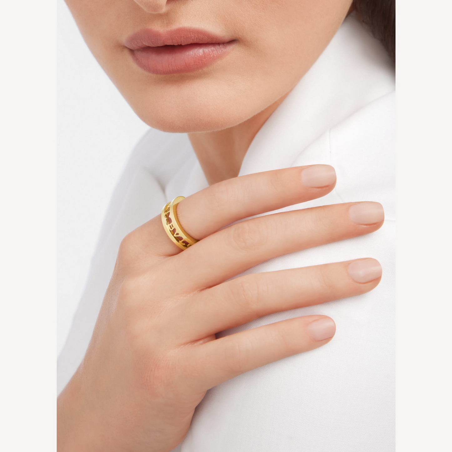 [Star Jewelry]ZERO 1 ONE-BAND WITH OPENWORK LOGO SPIRAL RING