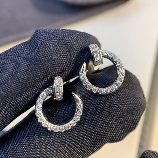 [Star Jewelry]JUSTE EARRINGS SILVER DIAMONDS