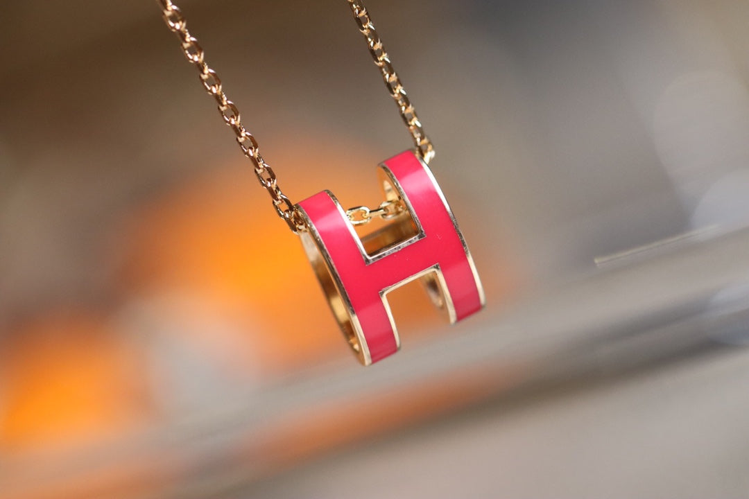[Star Jewelry]POP H PEDANT PINK GOLD