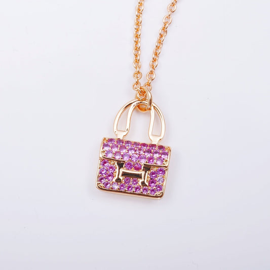 [Star Jewelry]CONSTANCE PEDANT PURPLE DIAMOND NECKLACE