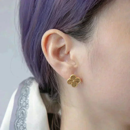 [Star Jewelry]CLOVER MEDIUM 1 MOTIFS LASER EARRINGS