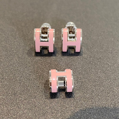 [Star Jewelry]MINI POP H SILVER EARRINGS PINK