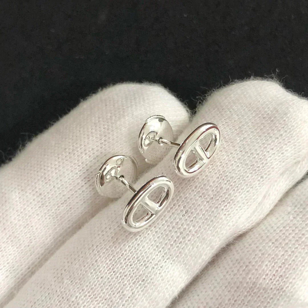 [Star Jewelry]CHAINE SMALL EARRINGS GOLD AND SILVER