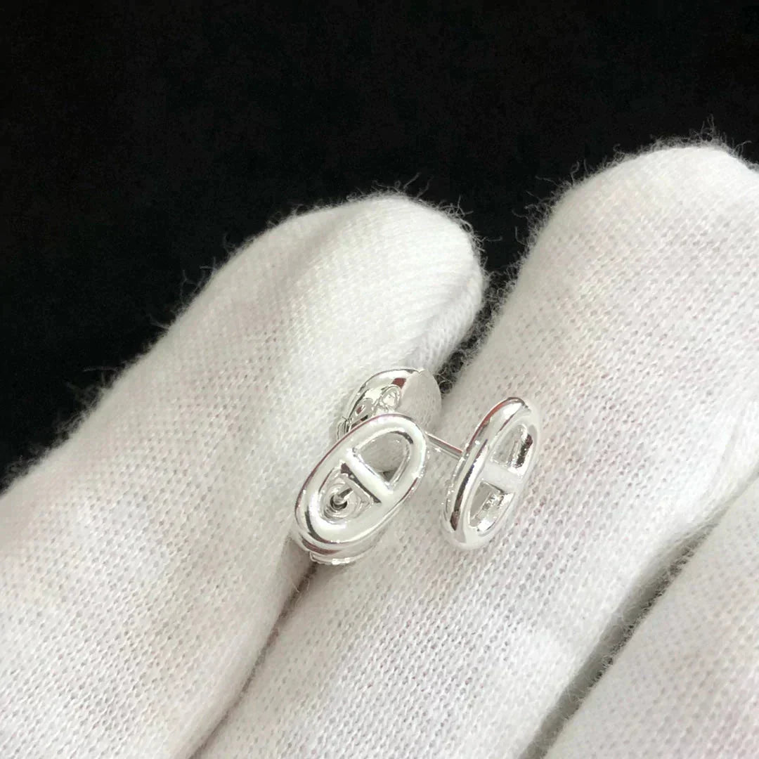 [Star Jewelry]CHAINE SMALL EARRINGS GOLD AND SILVER