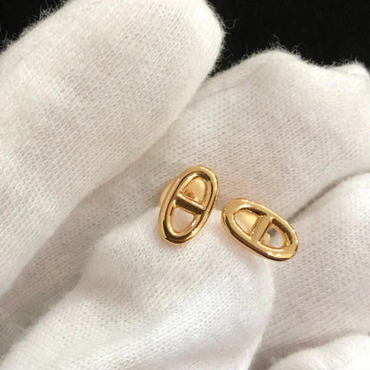 [Star Jewelry]CHAINE SMALL EARRINGS GOLD AND SILVER