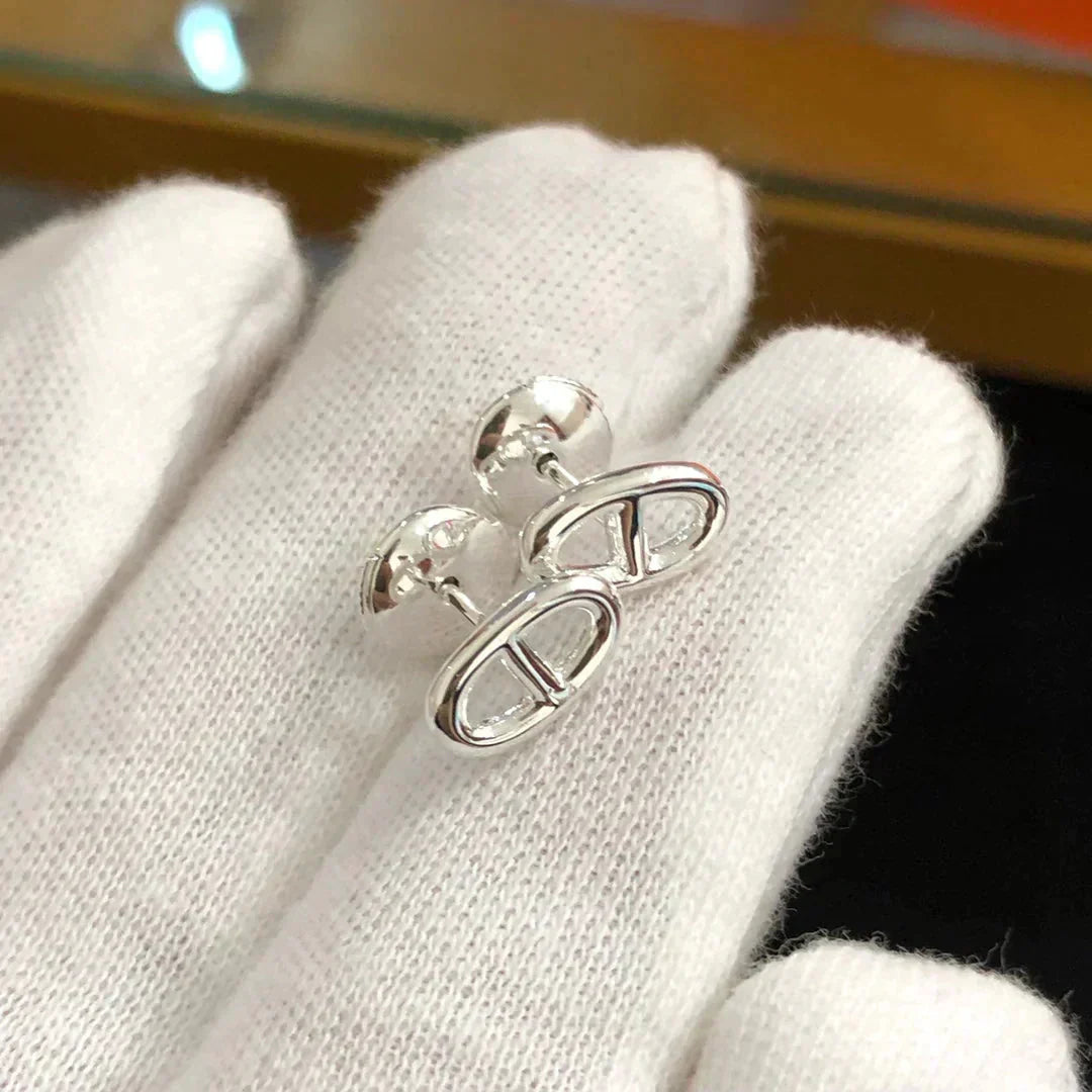 [Star Jewelry]CHAINE SMALL EARRINGS GOLD AND SILVER