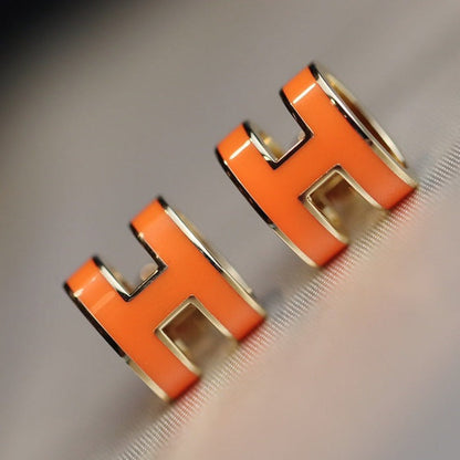 [Star Jewelry]MINI POP H EARRINGS ORANGE