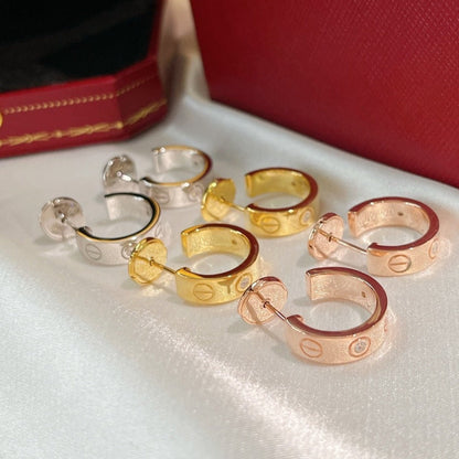 [Star Jewelry]LOVE EARRINGS 5.7MM 2 DIAMONDS