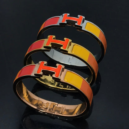 [Star Jewelry]H BRACELET ORANGE RAINBOW CERAMIC