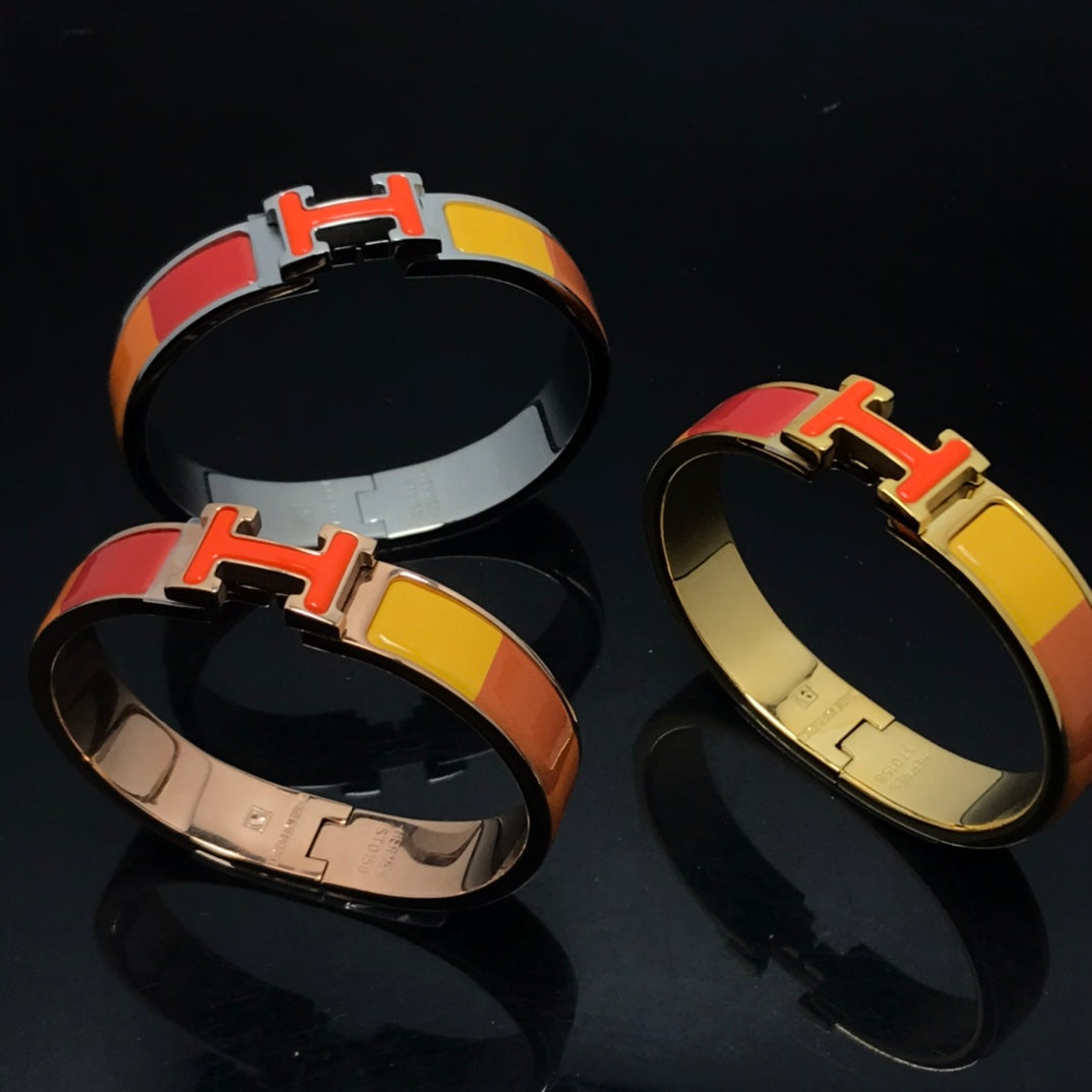 [Star Jewelry]H BRACELET ORANGE RAINBOW CERAMIC