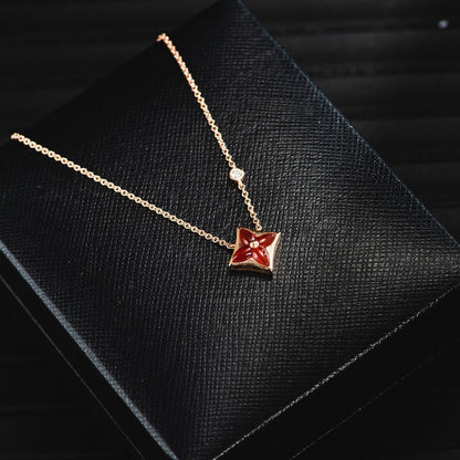 [Star Jewelry]STAR NECKLACE PINK GOLD 1 DIAMOND
