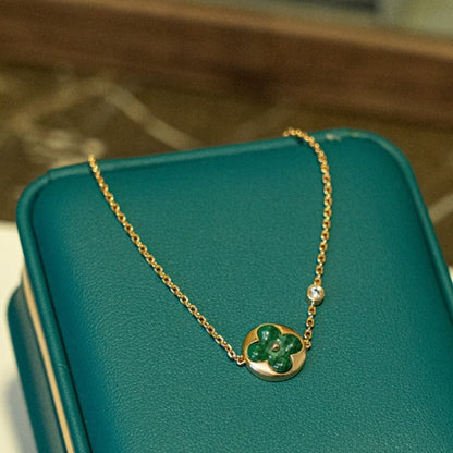 [Star Jewelry]SUN MALACHITE 1 DIAMOND PINK GOLD BRACELET