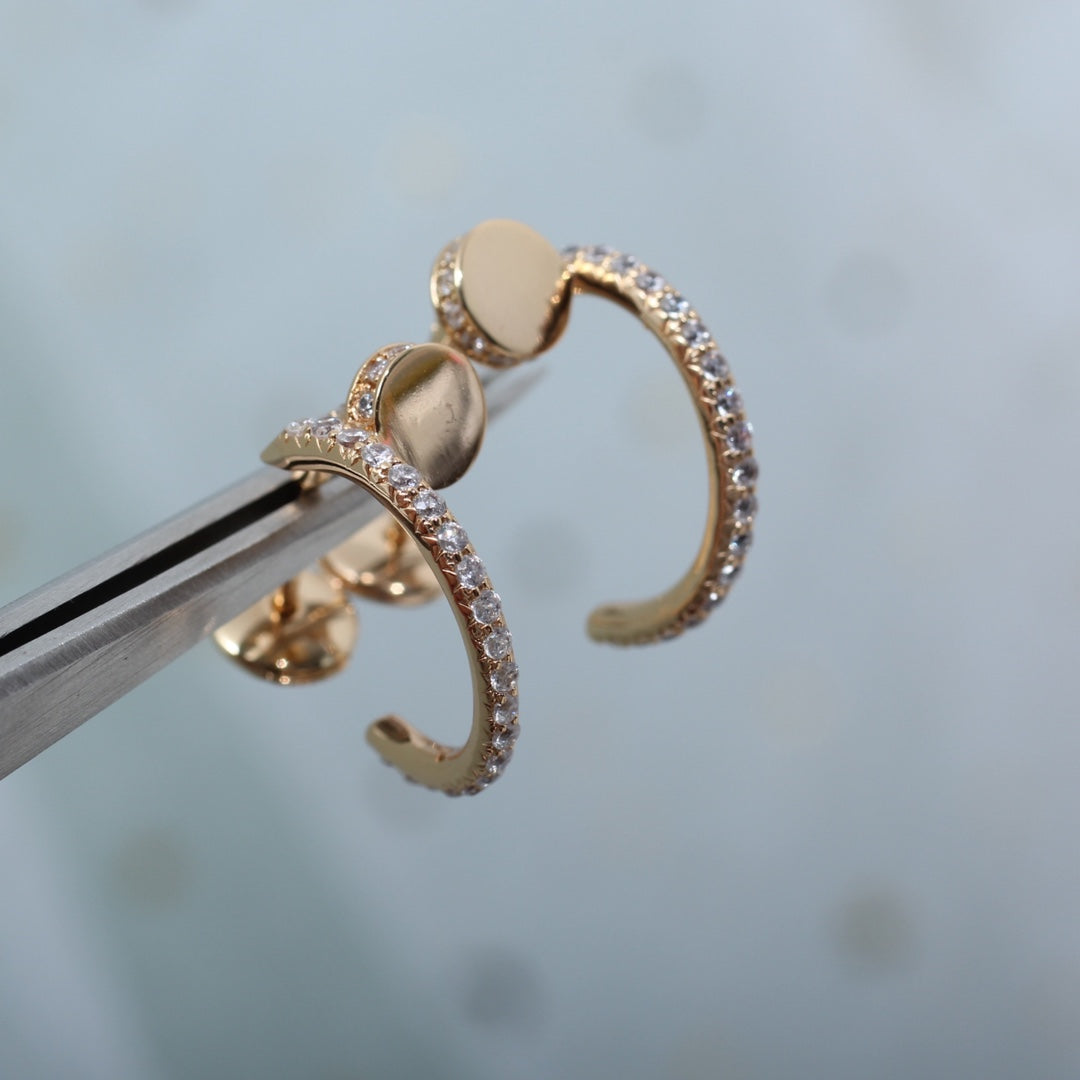 [Star Jewelry]JUSTE EARRINGS 12.75MM PINK GOLD DIAMOND