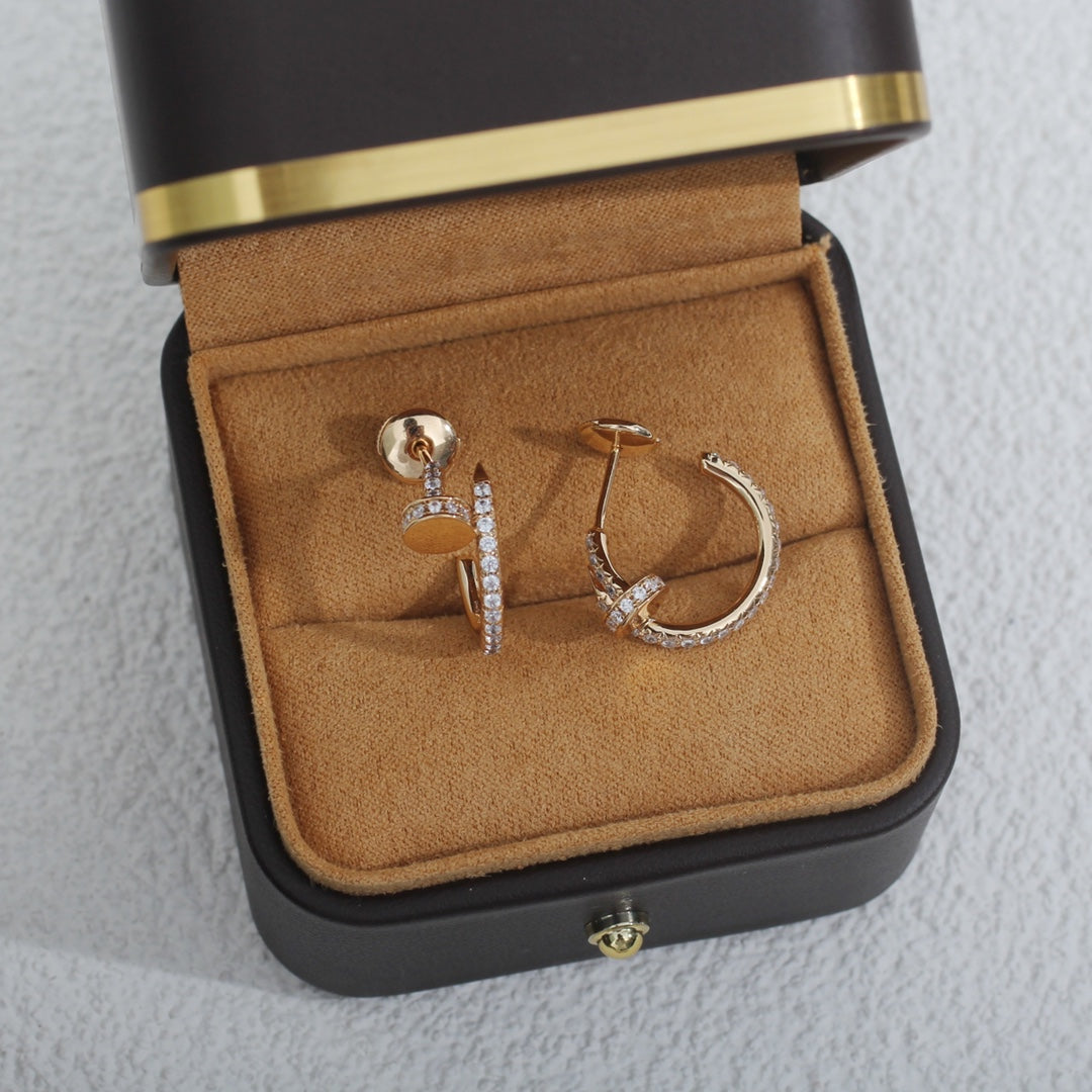 [Star Jewelry]JUSTE EARRINGS 12.75MM PINK GOLD DIAMOND