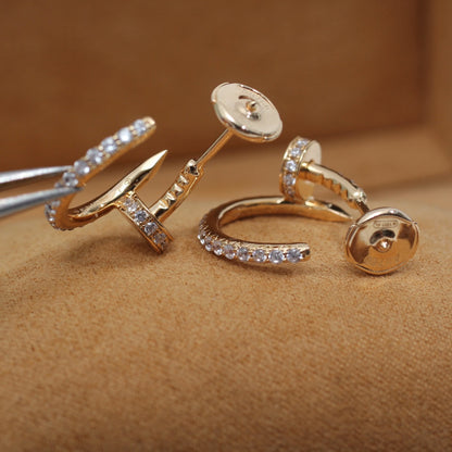 [Star Jewelry]JUSTE EARRINGS 12.75MM PINK GOLD DIAMOND