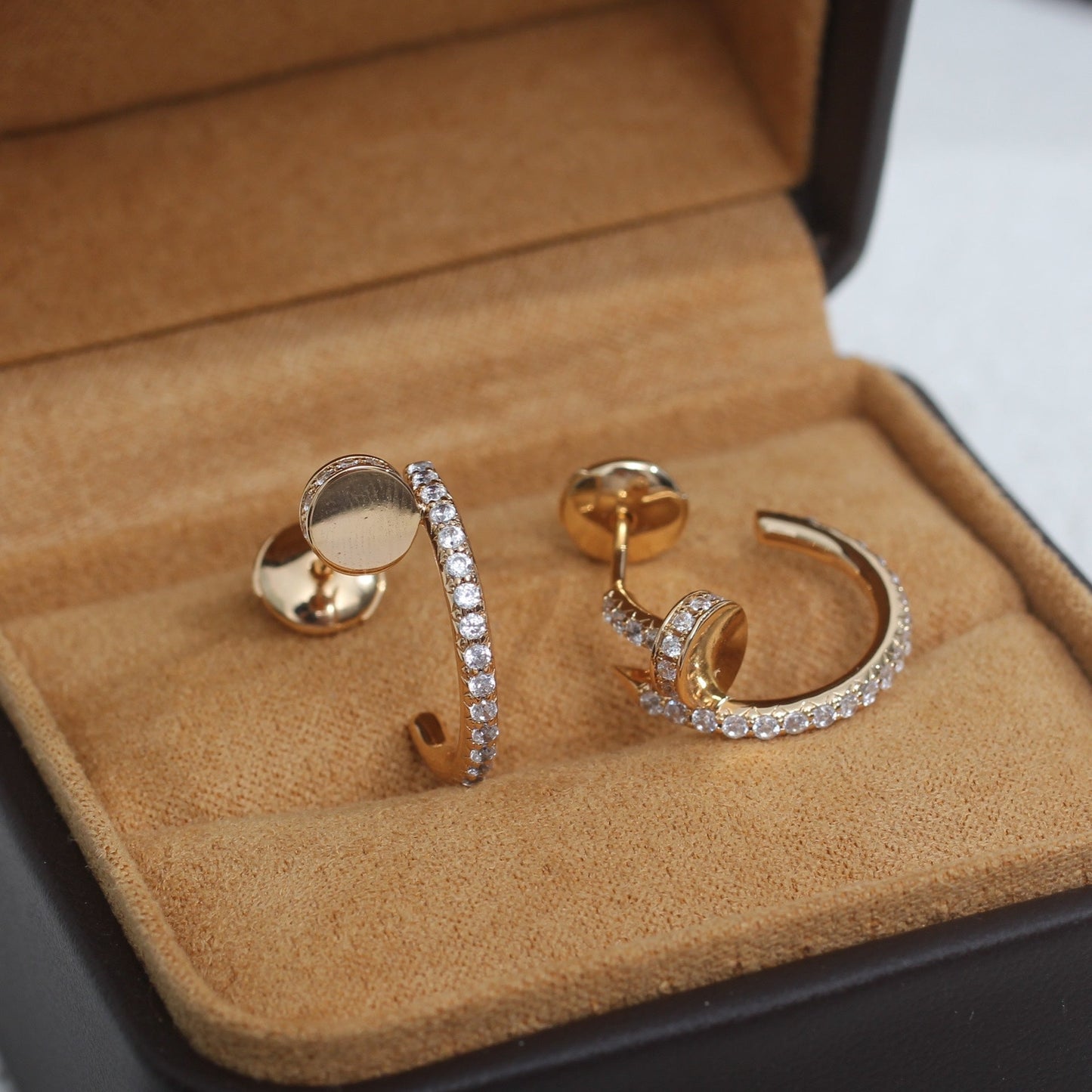 [Star Jewelry]JUSTE EARRINGS 12.75MM PINK GOLD DIAMOND