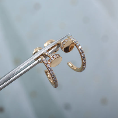 [Star Jewelry]JUSTE EARRINGS 12.75MM PINK GOLD DIAMOND