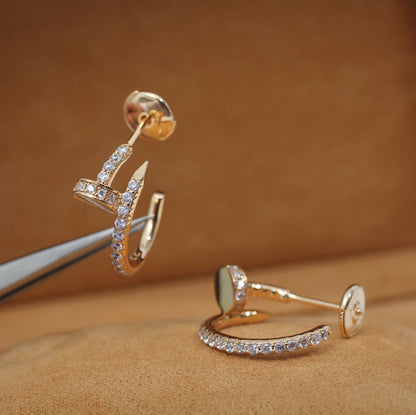 [Star Jewelry]JUSTE EARRINGS 12.75MM PINK GOLD DIAMOND