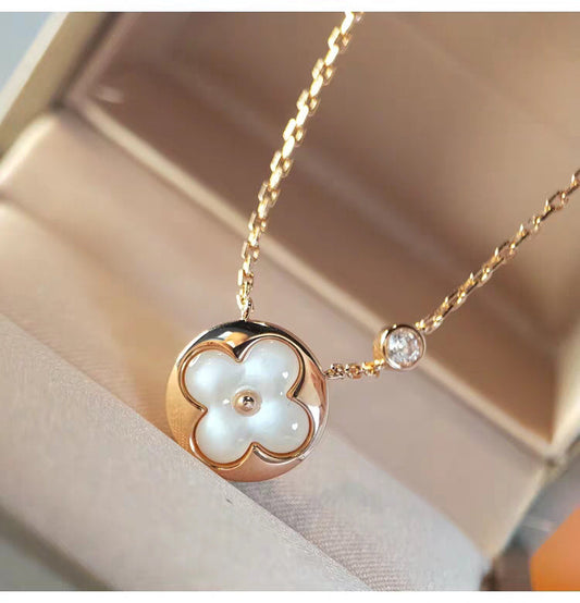 [Star Jewelry]SUN MOP GOLD 1 DIAMOND NECKLACE