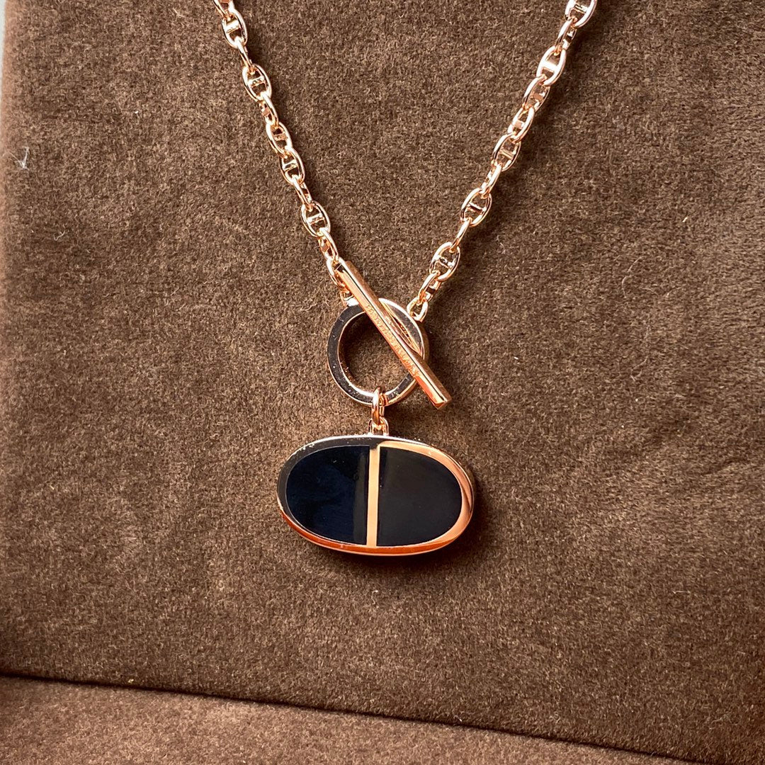 [Star Jewelry]CHAINE VERSO BLACK CERAMIC NECKLACE