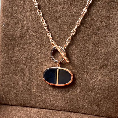 [Star Jewelry]CHAINE VERSO BLACK CERAMIC NECKLACE