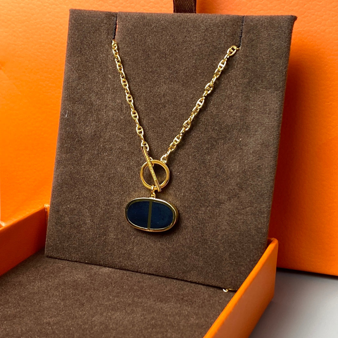 [Star Jewelry]CHAINE VERSO BLACK CERAMIC NECKLACE