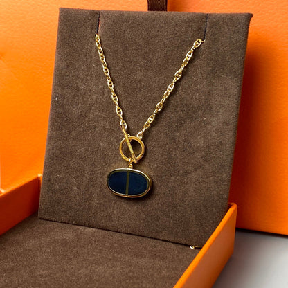 [Star Jewelry]CHAINE VERSO BLACK CERAMIC NECKLACE