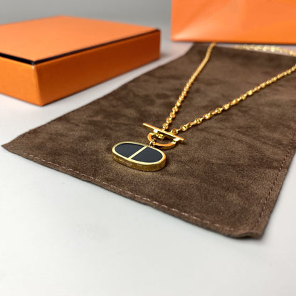 [Star Jewelry]CHAINE VERSO BLACK CERAMIC NECKLACE