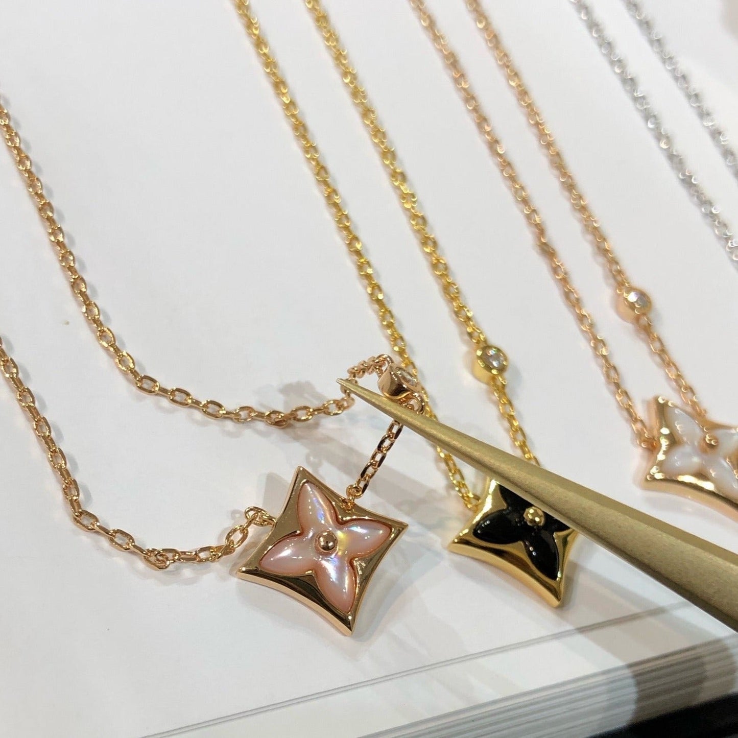 [Star Jewelry]STAR BLACK MOP NECKLACE