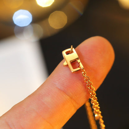 [Star Jewelry]STAR AND SUN DIAMOND PINK GOLD NECKLACE