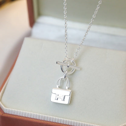 [Star Jewelry]POP H PEDANT SILVER NECKLACE