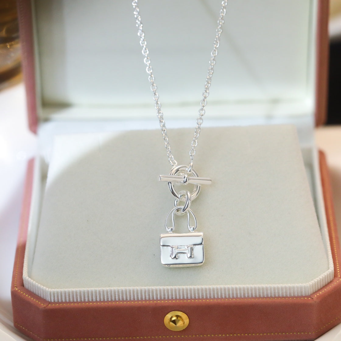 [Star Jewelry]POP H PEDANT SILVER NECKLACE