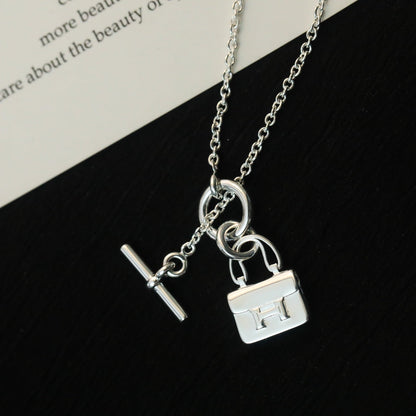 [Star Jewelry]POP H PEDANT SILVER NECKLACE