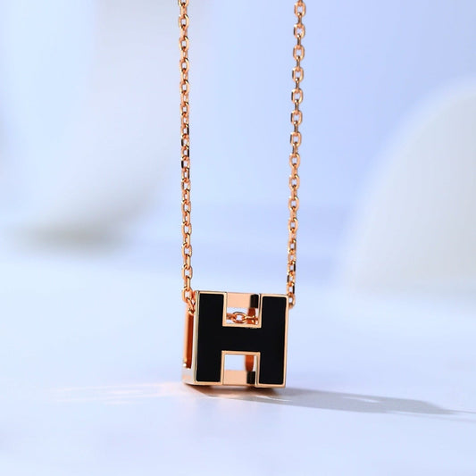 [Star Jewelry]H CAGE PINK GOLD NECKLACE