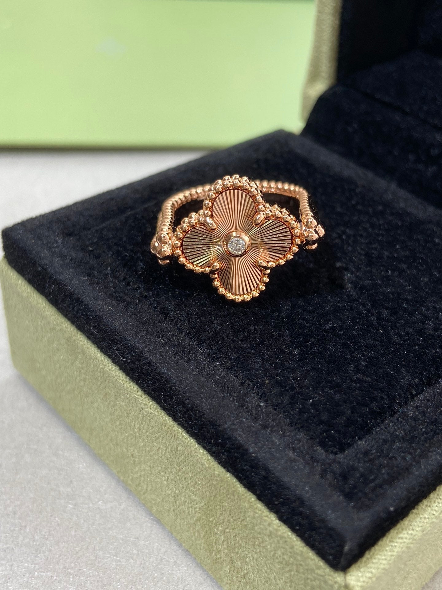[Star Jewelry]CLOVER RIVERSIBLE ROSE GOLD RING