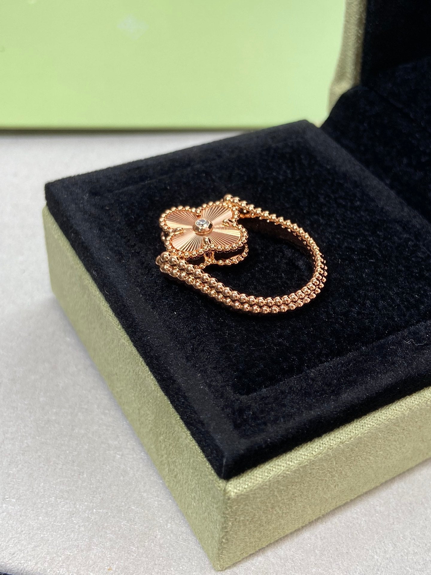 [Star Jewelry]CLOVER RIVERSIBLE ROSE GOLD RING