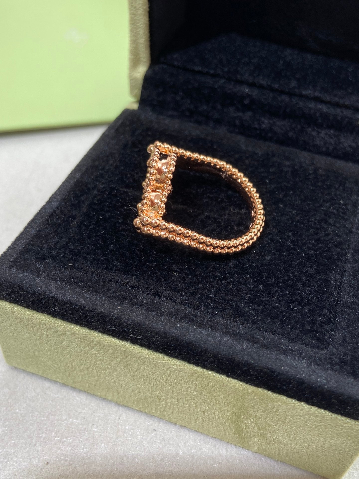 [Star Jewelry]CLOVER RIVERSIBLE ROSE GOLD RING