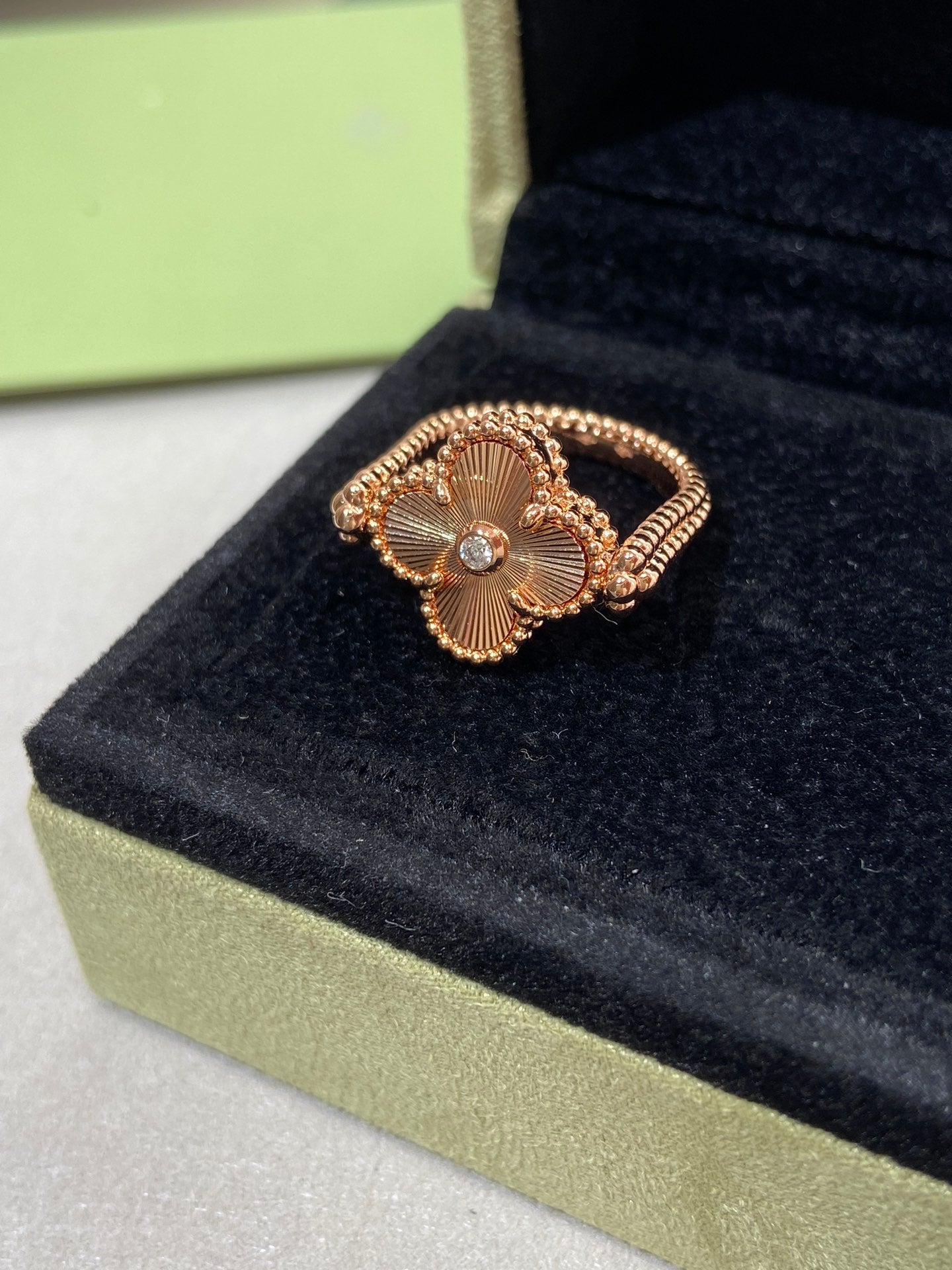 [Star Jewelry]CLOVER RIVERSIBLE ROSE GOLD RING