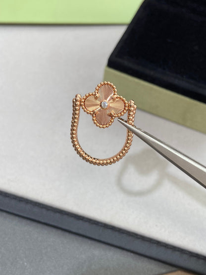 [Star Jewelry]CLOVER RIVERSIBLE ROSE GOLD RING