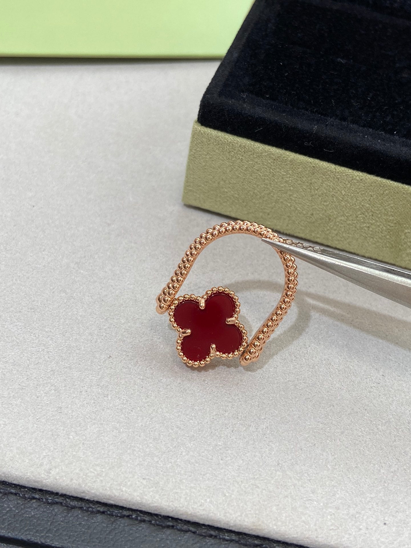 [Star Jewelry]CLOVER RIVERSIBLE ROSE GOLD RING