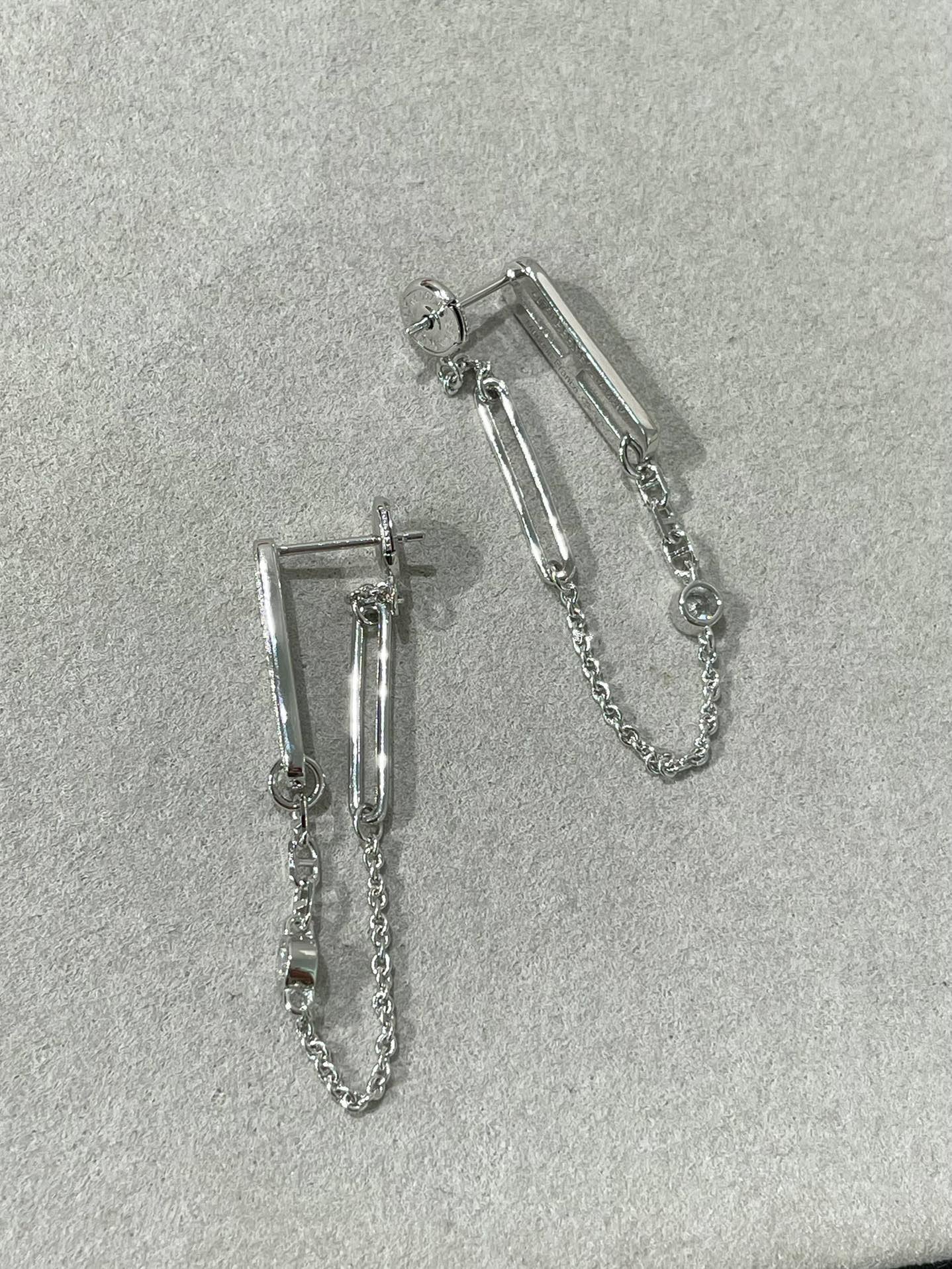 [Star Jewelry]CHAINE CHAOS DIAMOND DROP EARRINGS