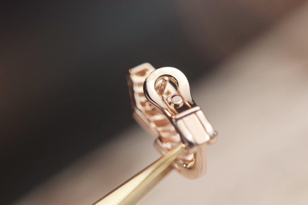 [Star Jewelry]SERPENT PINK GOLD DIAMOND EARRINGS