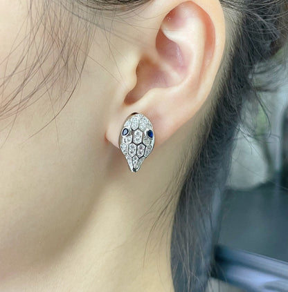 [Star Jewelry]SERPENT DIAMOND STUD EARRINGS
