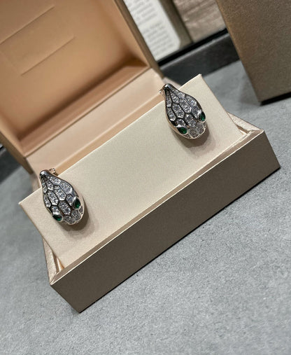 [Star Jewelry]SERPENT DIAMOND STUD EARRINGS