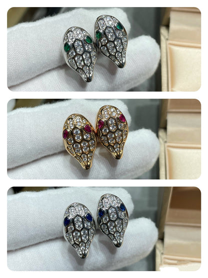 [Star Jewelry]SERPENT DIAMOND STUD EARRINGS