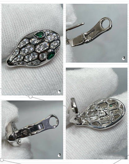 [Star Jewelry]SERPENT DIAMOND STUD EARRINGS