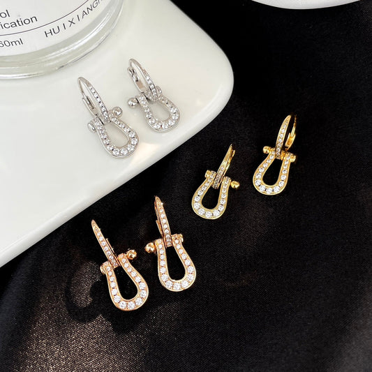 [Star Jewelry]FORCE 10 FULL DIAMOND DROP EARRINGS MEDIUM MODEL