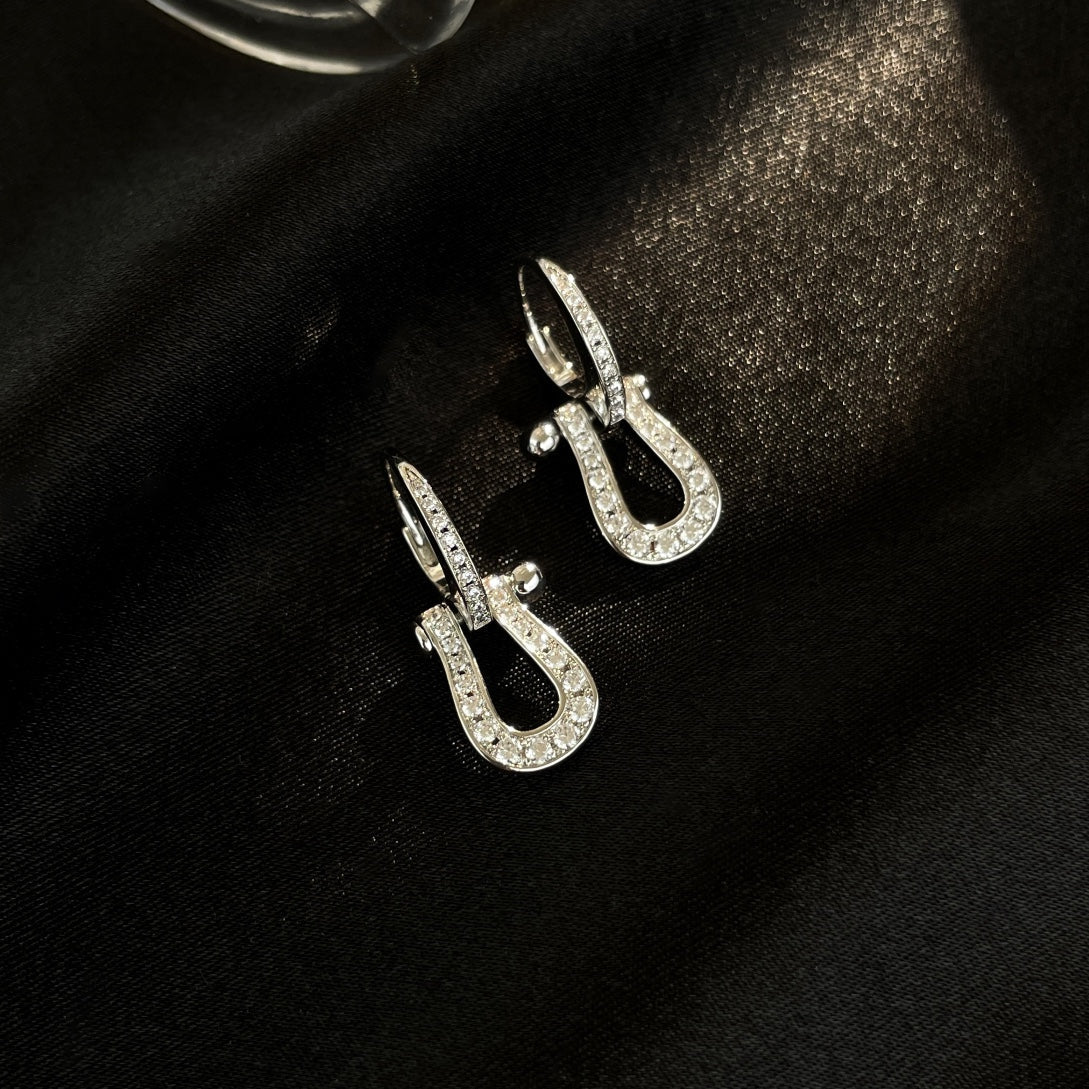 [Star Jewelry]FORCE 10 FULL DIAMOND DROP EARRINGS MEDIUM MODEL
