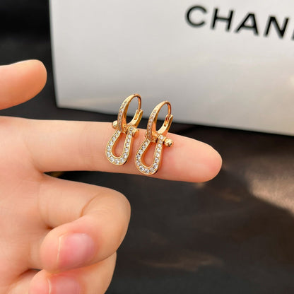 [Star Jewelry]FORCE 10 FULL DIAMOND DROP EARRINGS MEDIUM MODEL
